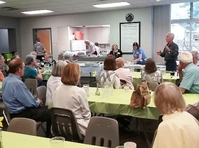 At the Welcome Potluck Lunch